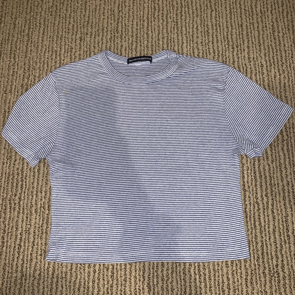 brandy melville striped tee - cropped